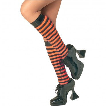 Orange and Black Striped Knee Highs - Rubies Costumes & Accessories - HalloweenCostumes4U.com - Accessories