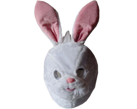 Plush White Bunny Mask - Dress Up America Costumes & Accessories - HalloweenCostumes4U.com - Accessories