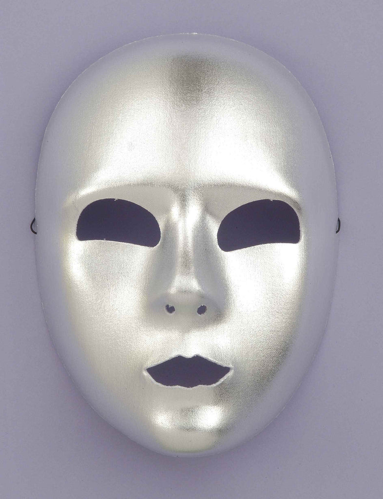 Silver Face Halloween Masks - Rubies Costumes & Accessories - HalloweenCostumes4U.com - Accessories