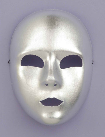 Silver Face Halloween Masks - Rubies Costumes & Accessories - HalloweenCostumes4U.com - Accessories