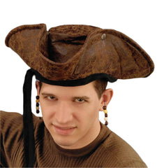 Chapeau de pirate pour adulte en détresse pour déguisement d'Halloween