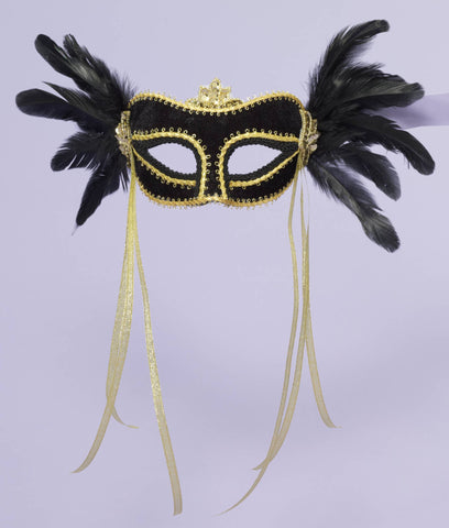 Costume Masks Venetian Feather Costume Eye Mask - Rubies Costumes & Accessories - HalloweenCostumes4U.com - Accessories
