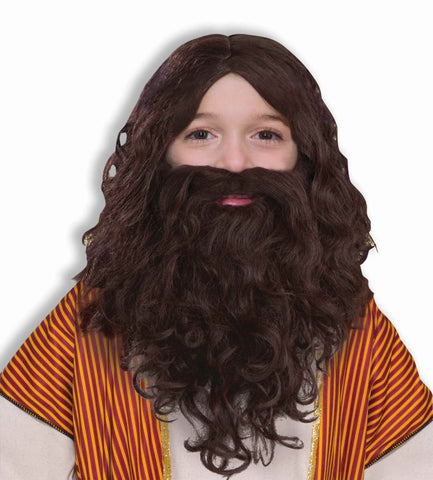 Kids Biblical Beard & Wig Set - HalloweenCostumes4U.com - Accessories