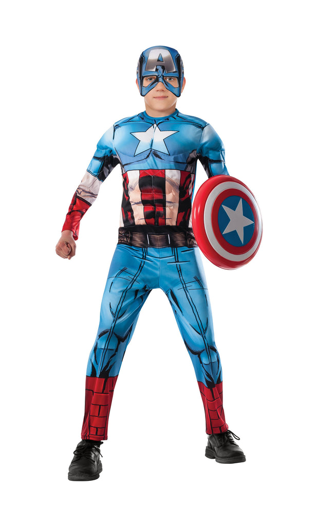 Boys Deluxe Captain America Costume - Rubies Costumes & Accessories - HalloweenCostumes4U.com - Kids Costumes