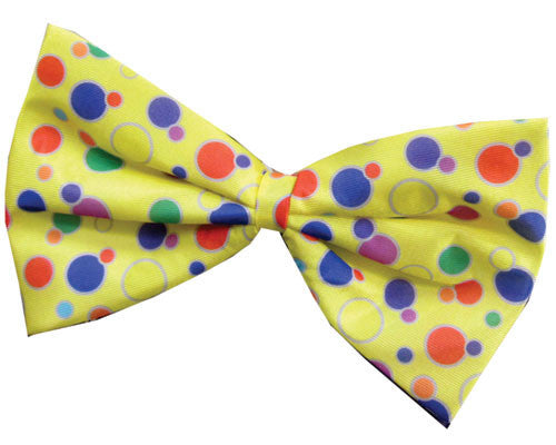 Polka Dot Clown Bow Tie - Blue or Yellow - HalloweenCostumes4U.com - Costume Props & Accessories