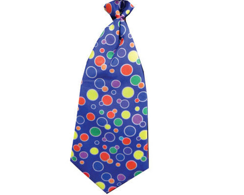 Polka Dot Clown Tie - Blue or Yellow - Dress Up America Costumes & Accessories - HalloweenCostumes4U.com - Accessories