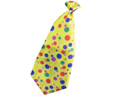 Polka Dot Clown Tie - Blue or Yellow - HalloweenCostumes4U.com - Costume Props & Accessories
