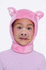 Kids Costume Pig Hood and Nose Set