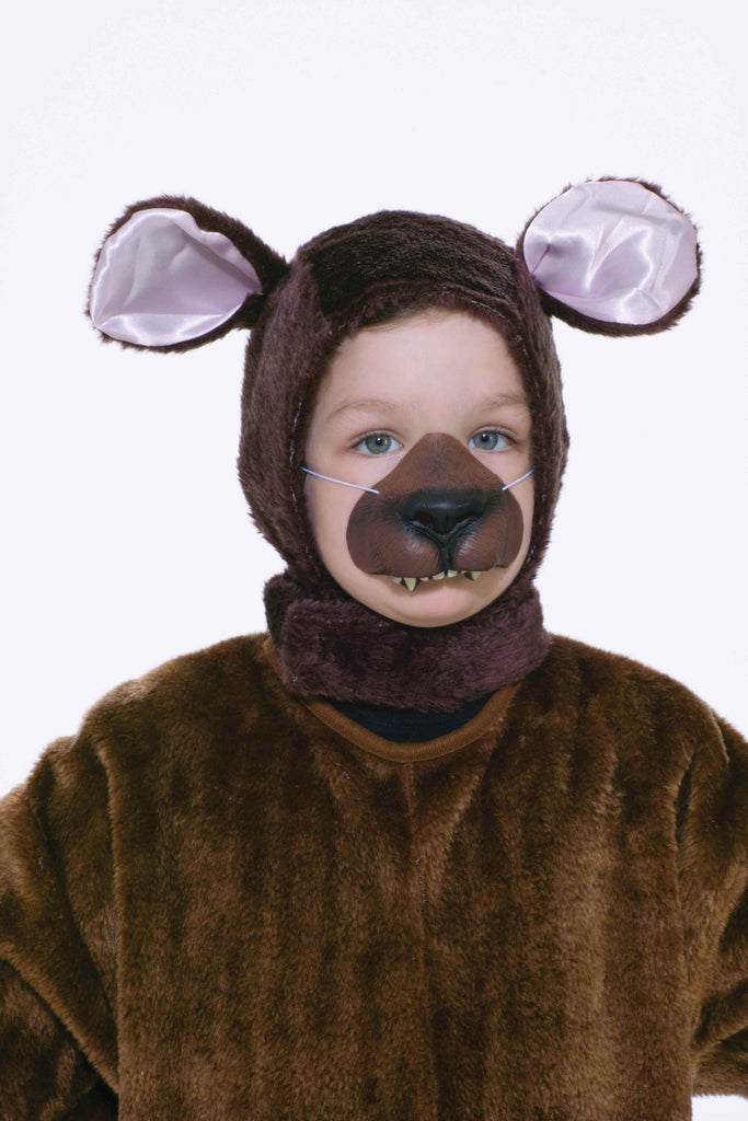 Kids Mask Set Bear Head Cover and Nose - Rubies Costumes & Accessories - HalloweenCostumes4U.com - Accessories