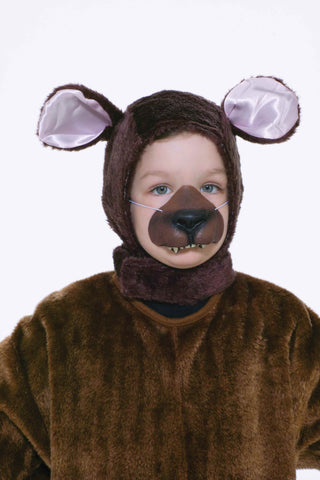 Kids Mask Set Bear Head Cover and Nose - Rubies Costumes & Accessories - HalloweenCostumes4U.com - Accessories