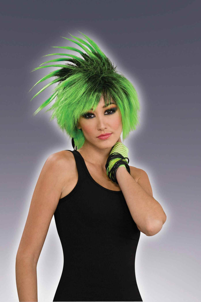 Spiked Wig Green/Black - Rubies Costumes & Accessories - HalloweenCostumes4U.com - Accessories
