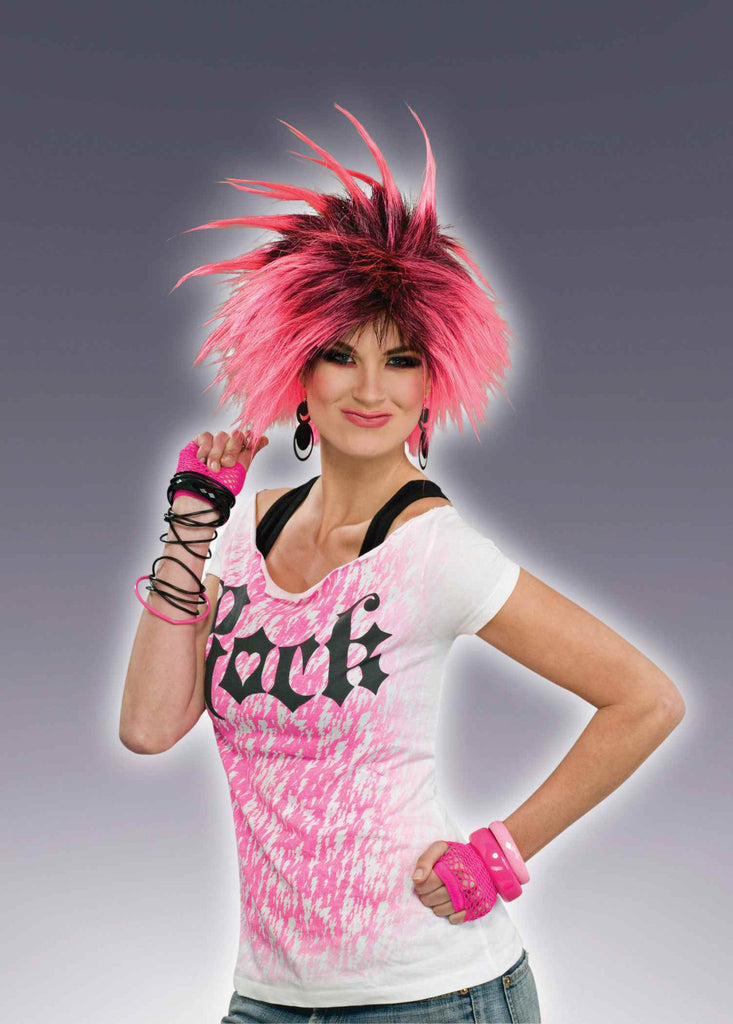 Pink Punkster Eighties Costume Wig - Rubies Costumes & Accessories - HalloweenCostumes4U.com - Accessories