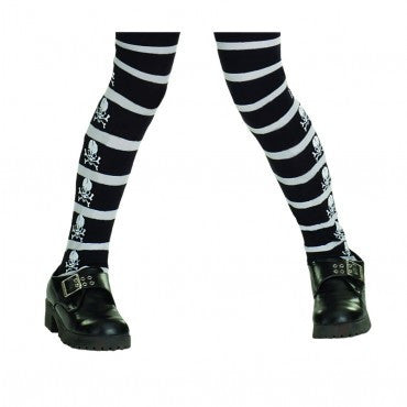 Kids Skull & Crossbones Pirate Tights - Rubies Costumes & Accessories - HalloweenCostumes4U.com - Accessories