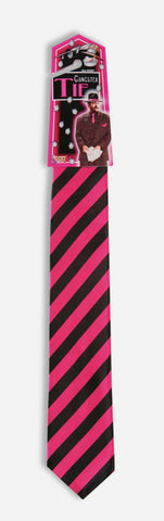 Gangster Neck Tie Pink/Black Stripes - Rubies Costumes & Accessories - HalloweenCostumes4U.com - Accessories