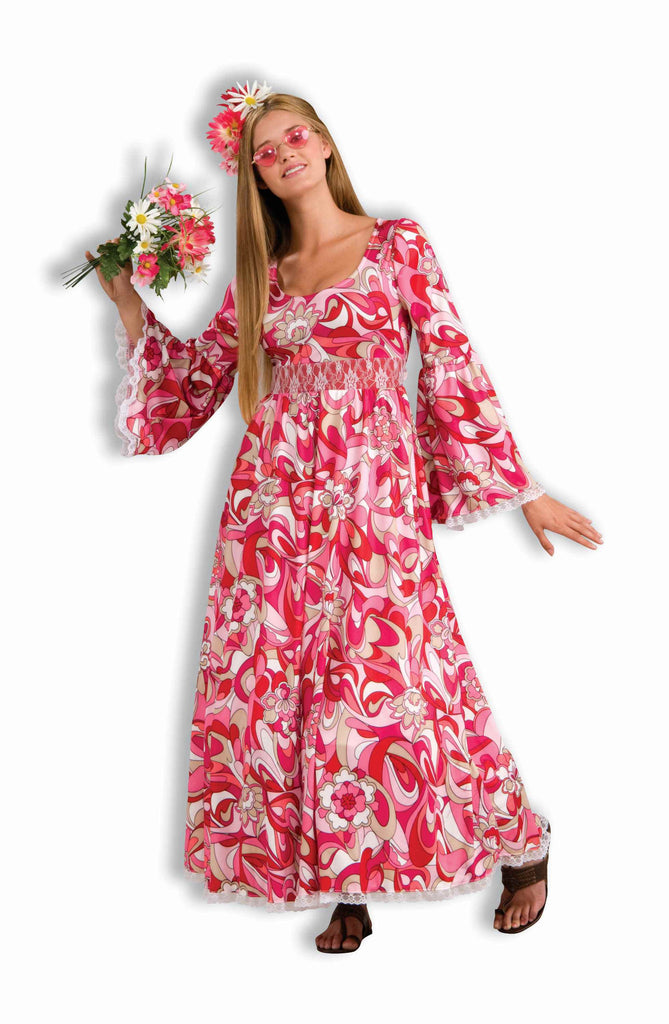 Pink Hippie Woman Halloween Costume - Rubies Costumes & Accessories - HalloweenCostumes4U.com - Adult Costumes