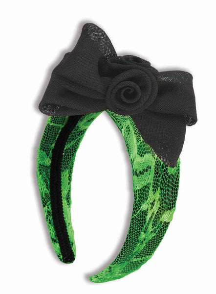 Neon Lace Headband and Bow - Various Colors - HalloweenCostumes4U.com - Costume Props & Accessories