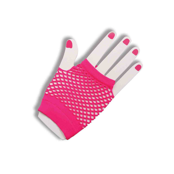 Short Fishnet Fingerless Gloves - Various Colors - HalloweenCostumes4U.com - Costume Props & Accessories