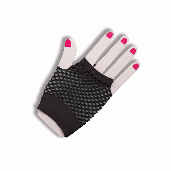 Short Fishnet Fingerless Gloves - Various Colors - HalloweenCostumes4U.com - Costume Props & Accessories