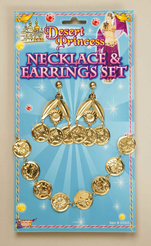 Gold Coin Necklace & Earrings - Rubies Costumes & Accessories - HalloweenCostumes4U.com - Accessories