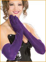Purple Long Velvet Gloves - Rubies Costumes & Accessories - HalloweenCostumes4U.com - Accessories