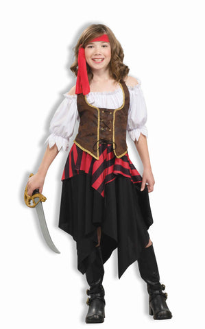 Pirate Girl Costume Kid's Pirate Deluxe - Rubies Costumes & Accessories - HalloweenCostumes4U.com - Kids Costumes