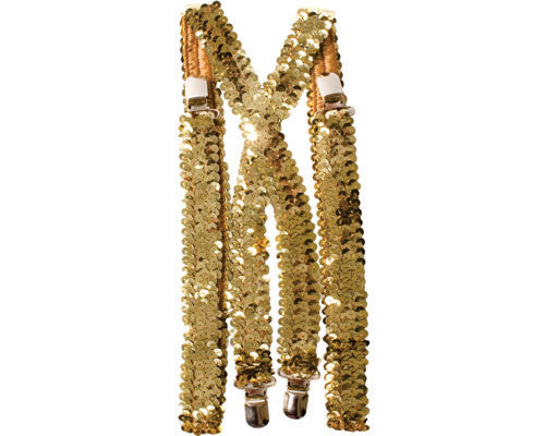 Sequined Suspenders - Various Colors - HalloweenCostumes4U.com - Costume Props & Accessories