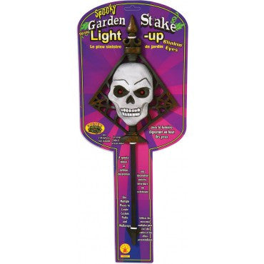 Skull Light Up Garden Stake - Rubies Costumes & Accessories - HalloweenCostumes4U.com - Decorations