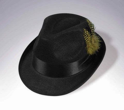 Costume Hip Hop Fedora Hat with Feather - Rubies Costumes & Accessories - HalloweenCostumes4U.com - Accessories