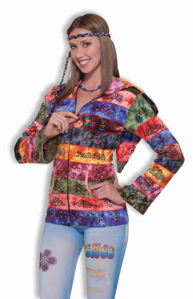 Rainbow Hippy Costume Hoodies - Rubies Costumes & Accessories - HalloweenCostumes4U.com - Adult Costumes