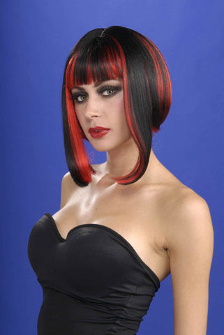 Sexy Vixen Bob Wigs Black and Red - Rubies Costumes & Accessories - HalloweenCostumes4U.com - Accessories