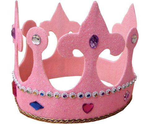 Kids Tall Pink Princess Crown - Dress Up America Costumes & Accessories - HalloweenCostumes4U.com - Accessories