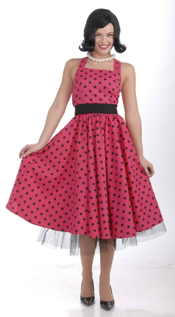 Women's 50's Polka Dot Gal Costumes Pink - Rubies Costumes & Accessories - HalloweenCostumes4U.com - Adult Costumes