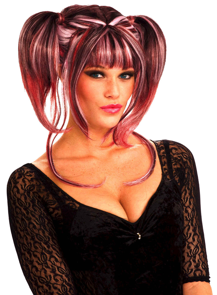Punk Pig Tails Halloween Wig Pink/Blonde - Rubies Costumes & Accessories - HalloweenCostumes4U.com - Accessories