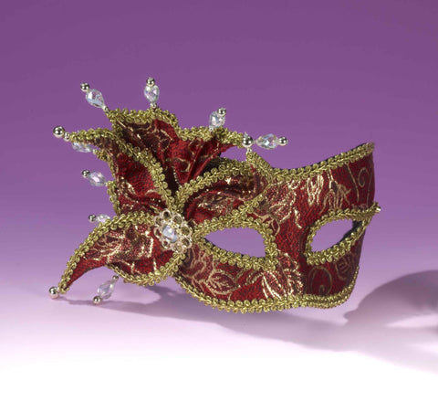 Deluxe Women's Masquerade Masks Red/Gold - Rubies Costumes & Accessories - HalloweenCostumes4U.com - Accessories