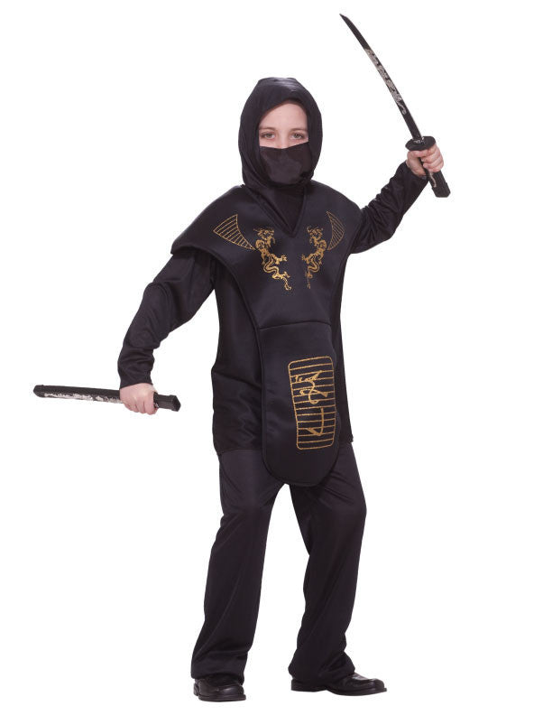 Boys Black Ninja Costume - Rubies Costumes & Accessories - HalloweenCostumes4U.com - Kids Costumes