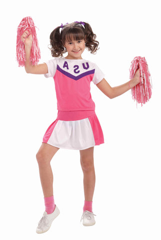 Girls USA Cheerleader Costume - HalloweenCostumes4U.com - Kids Costumes