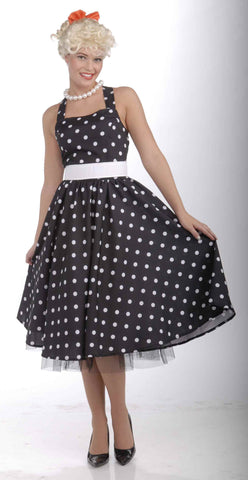 Women's 50's Polka Dot Gal Costumes Black - Rubies Costumes & Accessories - HalloweenCostumes4U.com - Adult Costumes