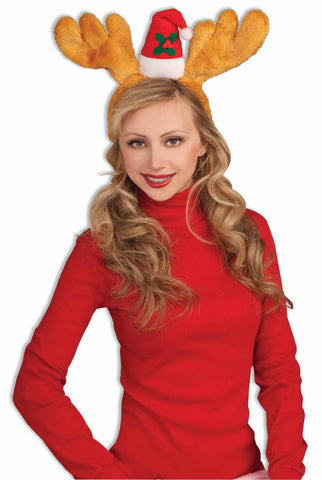Reindeer Antlers/Santa Hat Headband - Rubies Costumes & Accessories - HalloweenCostumes4U.com - Accessories