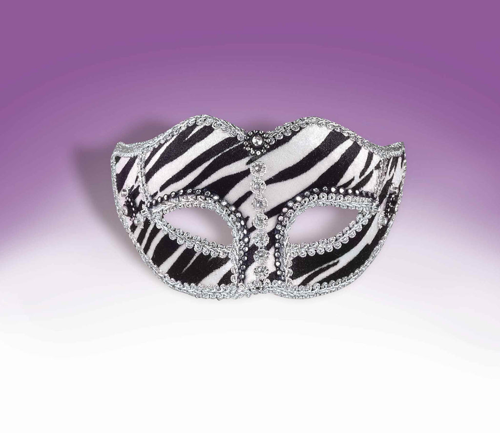 Mardi Gras Ladies Zebra Eye Mask - Rubies Costumes & Accessories - HalloweenCostumes4U.com - Accessories