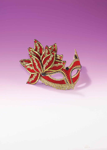 Deluxe Red and Gold Costume Eye Masks - Rubies Costumes & Accessories - HalloweenCostumes4U.com - Accessories