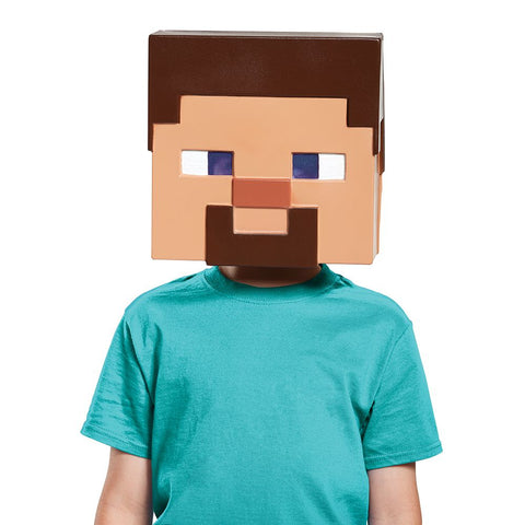 Kids Minecraft Steve Half Mask - Disguise Costumes & Accessories - HalloweenCostumes4U.com - Accessories
