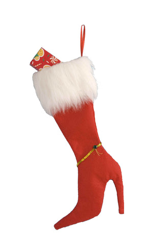 Red High Heeled Boot Xmas Stockings - Rubies Costumes & Accessories - HalloweenCostumes4U.com - Accessories