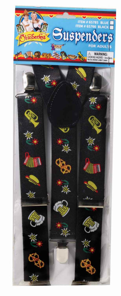 Oktoberfest Costume Suspenders Black - Rubies Costumes & Accessories - HalloweenCostumes4U.com - Accessories