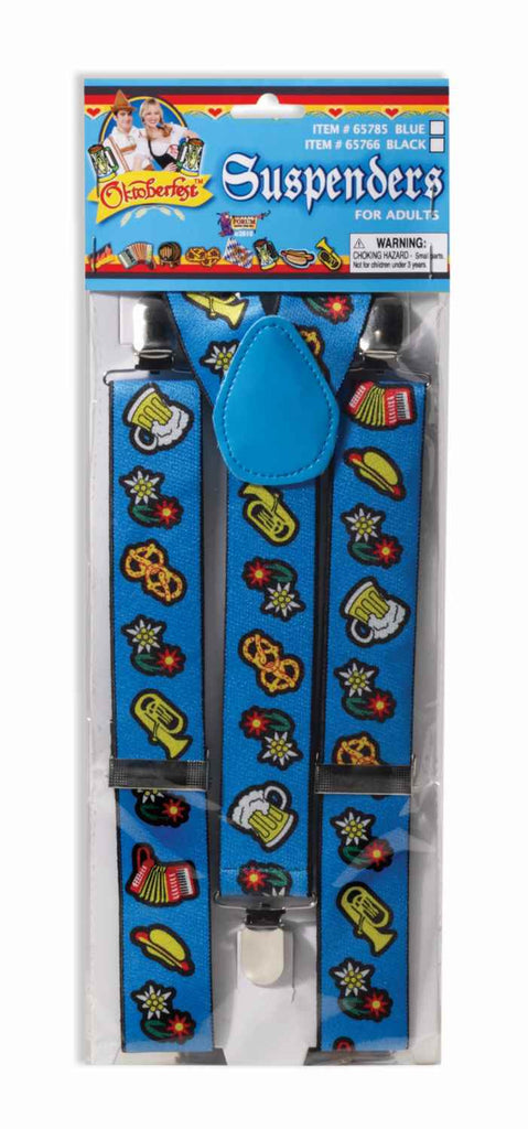 Oktoberfest Costume Suspenders Blue - Rubies Costumes & Accessories - HalloweenCostumes4U.com - Accessories