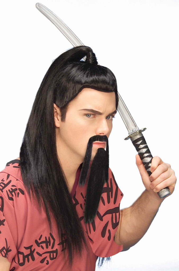 Warrior Beard & Moustache-Black - Rubies Costumes & Accessories - HalloweenCostumes4U.com - Accessories