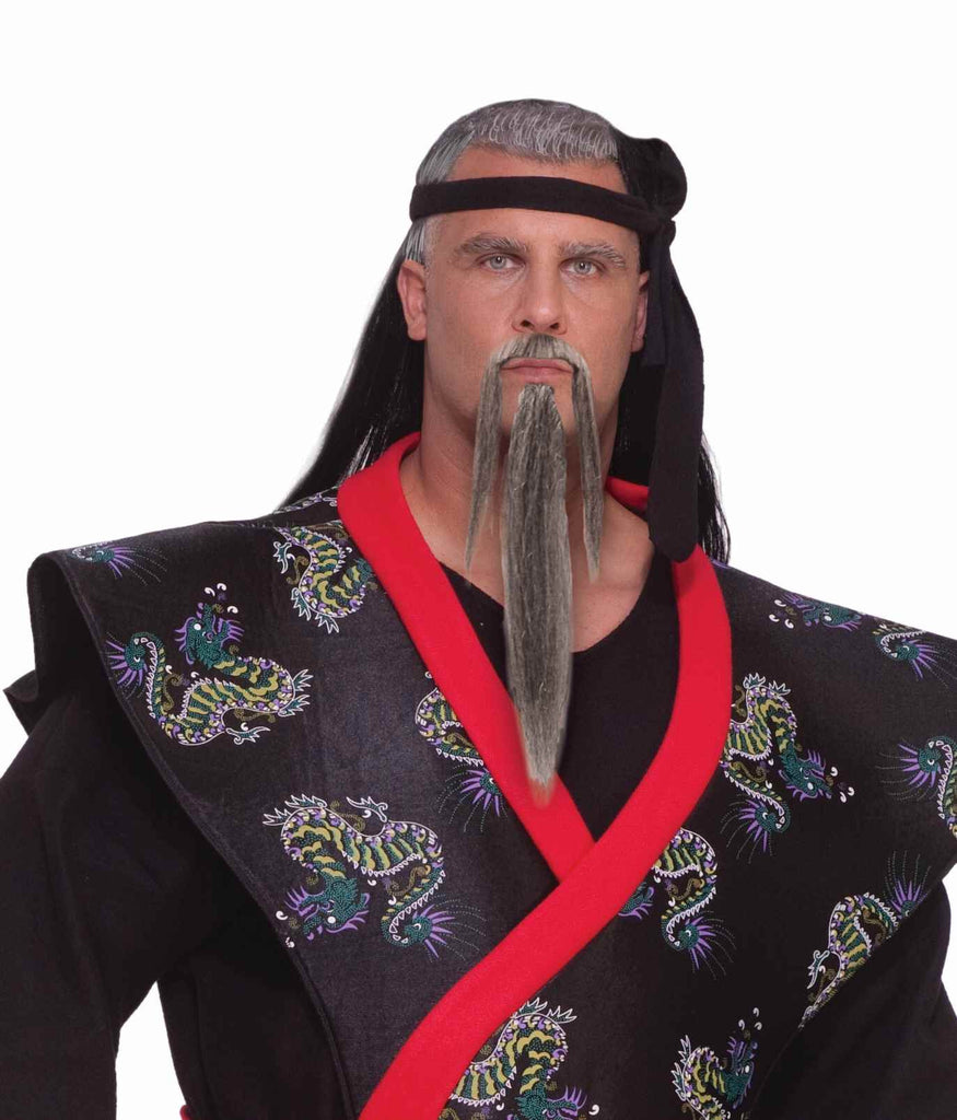 Warrior Beard & Moustache-Grey - Rubies Costumes & Accessories - HalloweenCostumes4U.com - Accessories