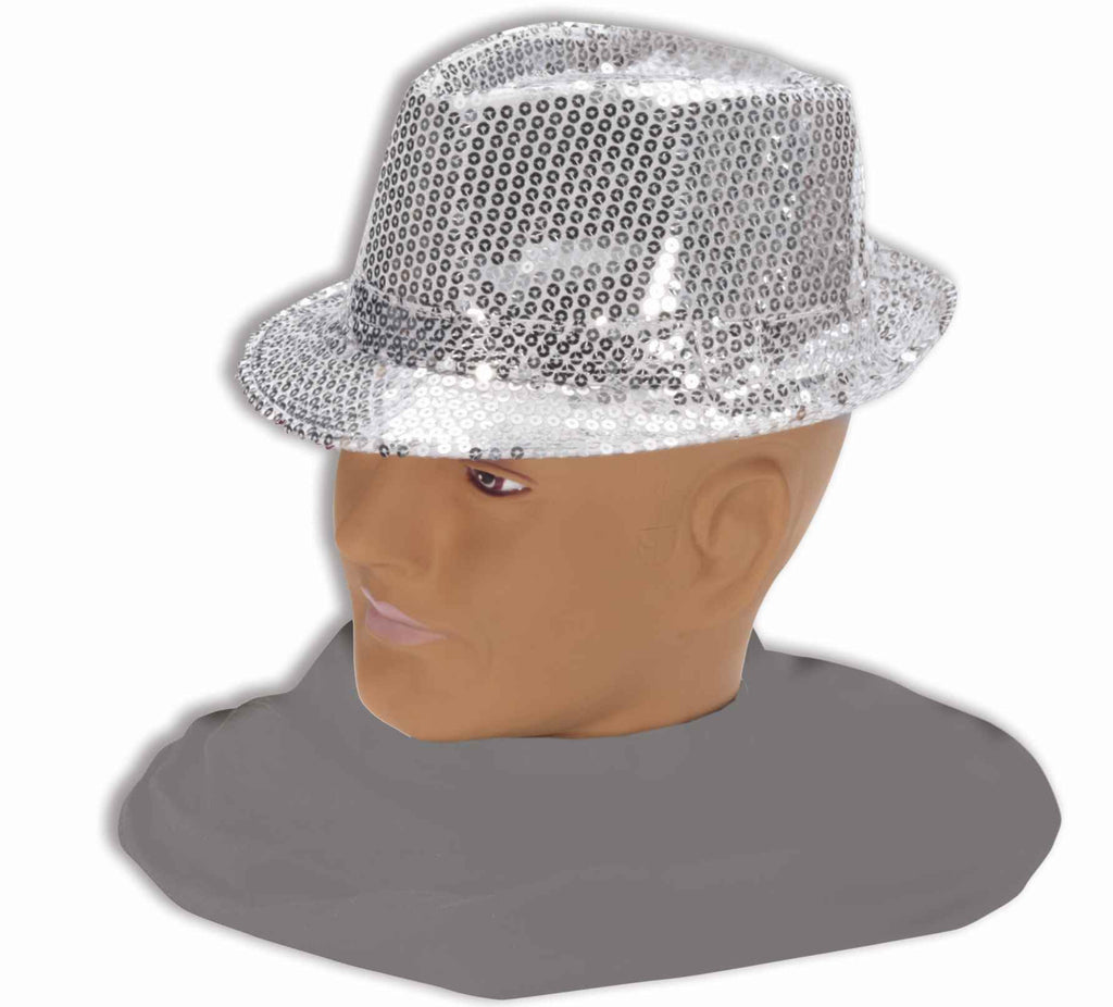Sequin Halloween Hat Silver Sequin Fedora - Rubies Costumes & Accessories - HalloweenCostumes4U.com - Accessories