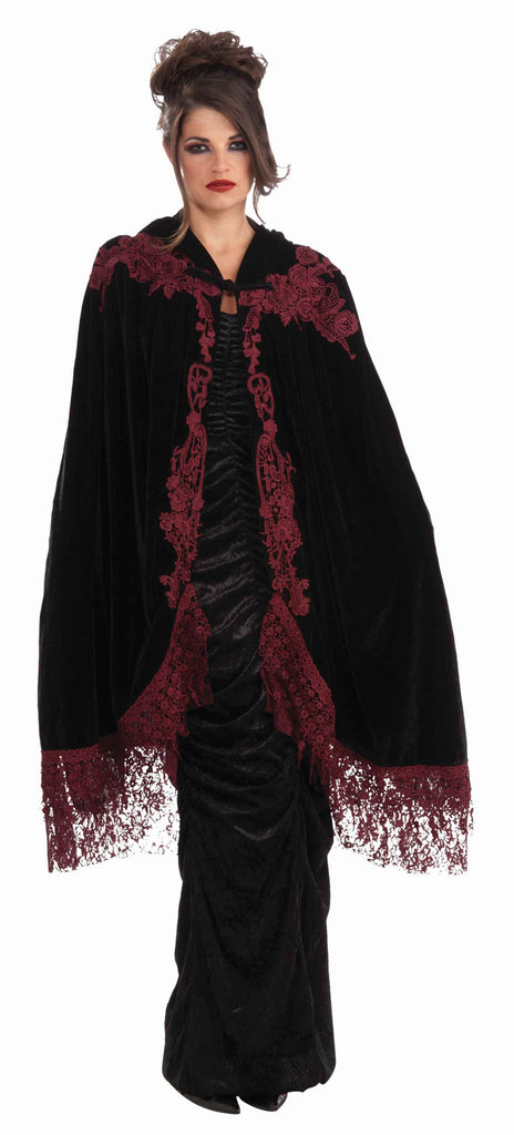 Vampire Woman Cape Velvet and Lace - Rubies Costumes & Accessories - HalloweenCostumes4U.com - Accessories