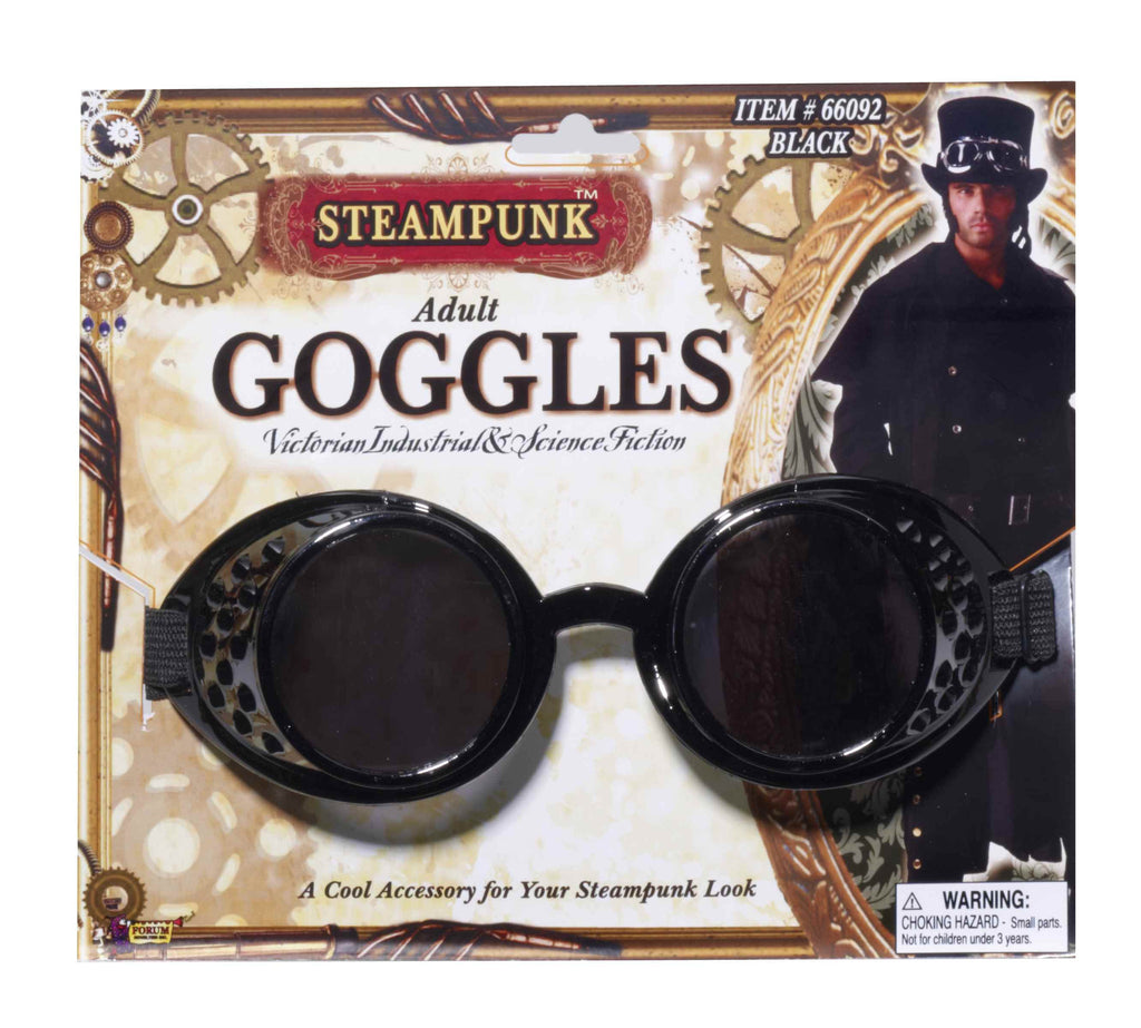 Steampunk Costume Goggles Black - Rubies Costumes & Accessories - HalloweenCostumes4U.com - Accessories