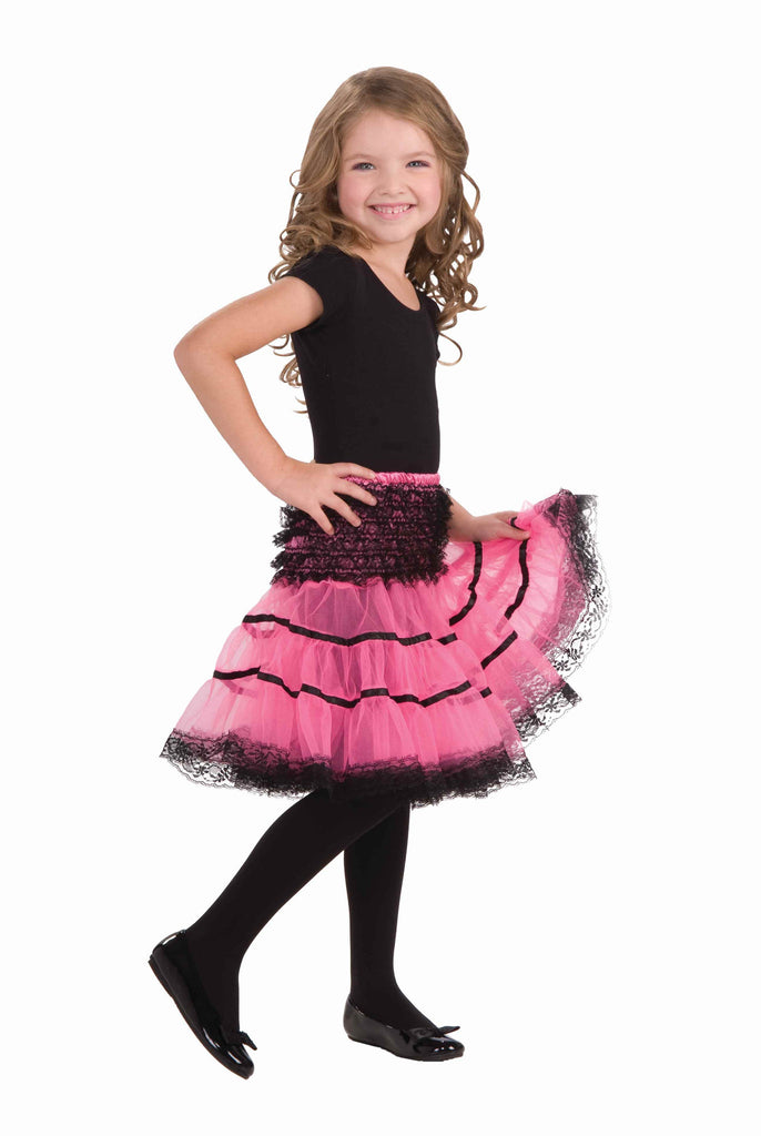 Girls Pink & Black Crinoline Skirt - Rubies Costumes & Accessories - HalloweenCostumes4U.com - Accessories